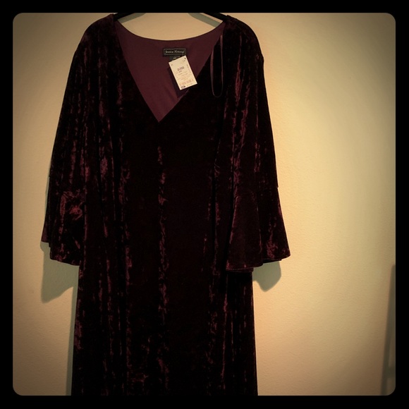 Jessica Howard Purple Velvet Dress - Picture 1 of 7